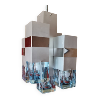 Lustre modèle "Cubic" production Maison Sciolari à Milan