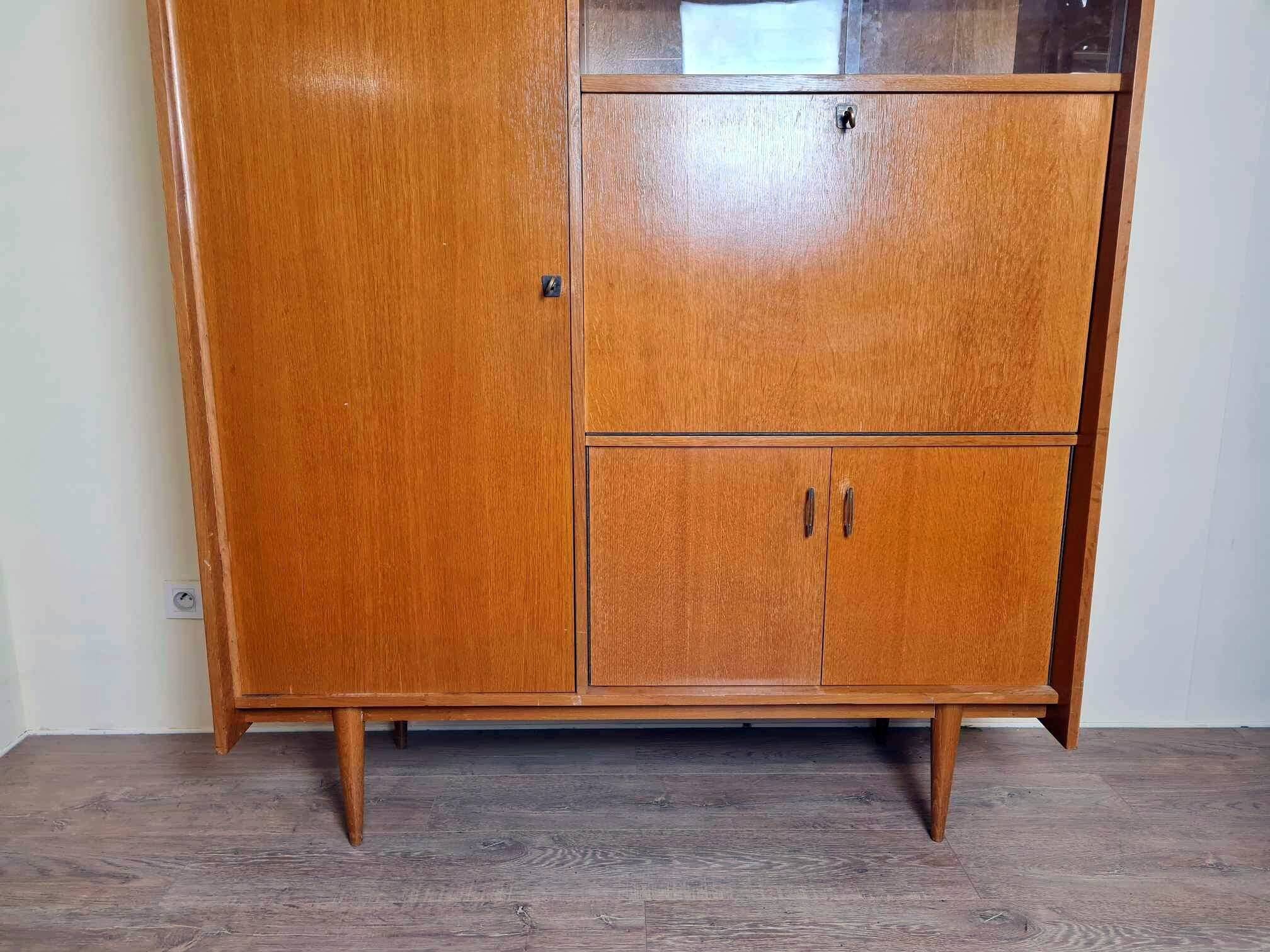 Vintage secretary cabinet from the 60s in teak