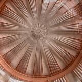 Art Deco pink glass fruit bowl or dish