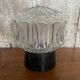 Antique Vintage Black Bakelite Mold Glass Ceiling Light