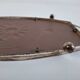 Vintage Art Deco Mirrored Glass Serving Tray with Floral Motif