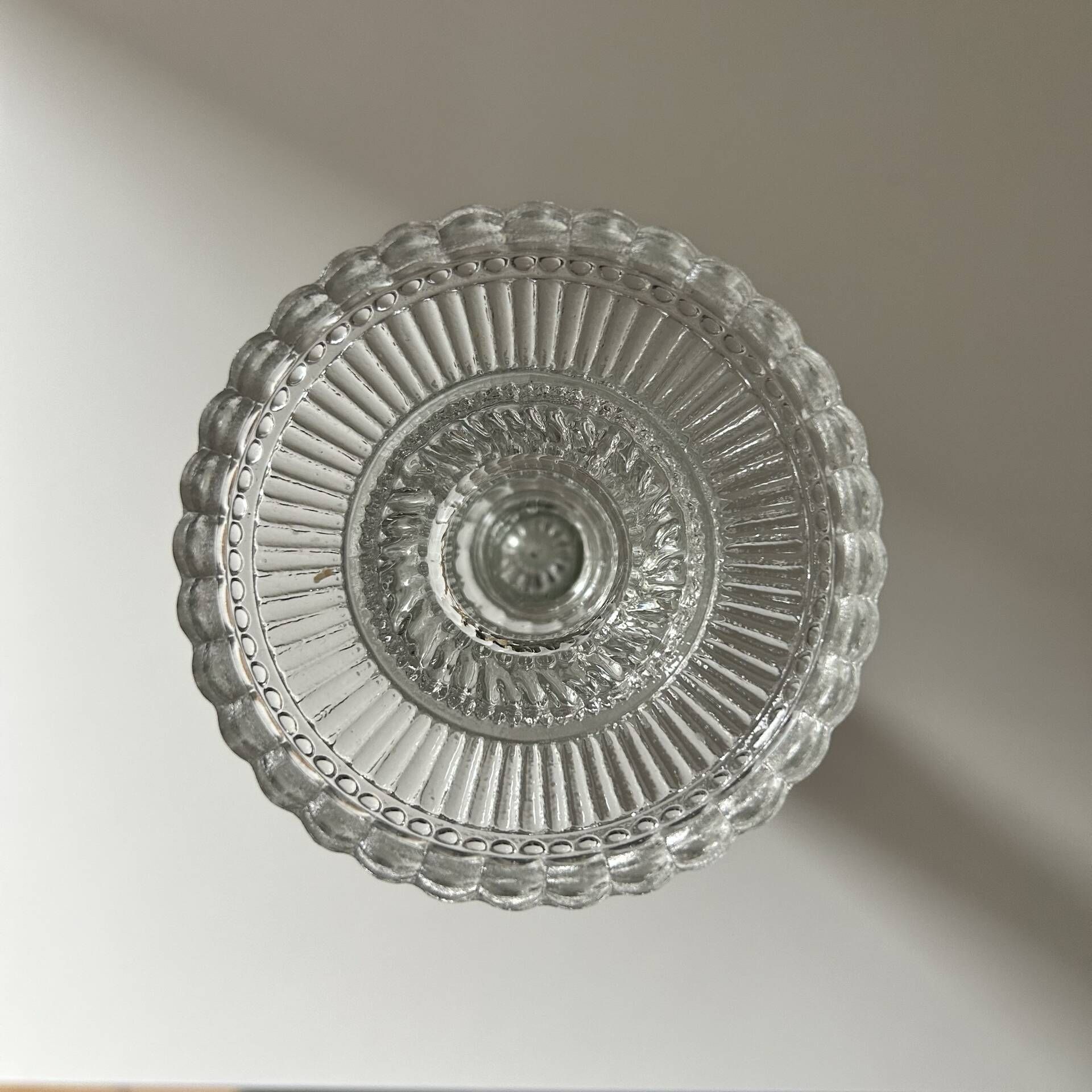 Bougeoir en verre 