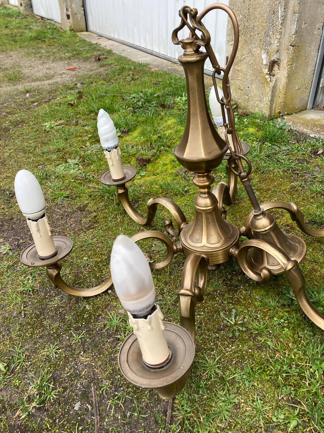 Bronze chandelier 6 branches