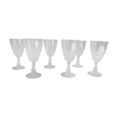Lot 6 crystal chissed walking glasses