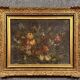 Oil on canvas from the Napoleon III period depicting a still life with flowers