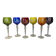 Tableware, set of six XXth century crystal Roemer glasses.