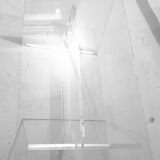 Glass and plexiglass coffee table 1970