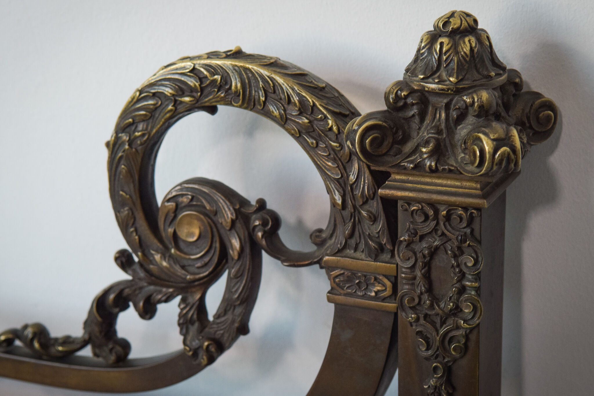 Exceptional decorative brass bed frame