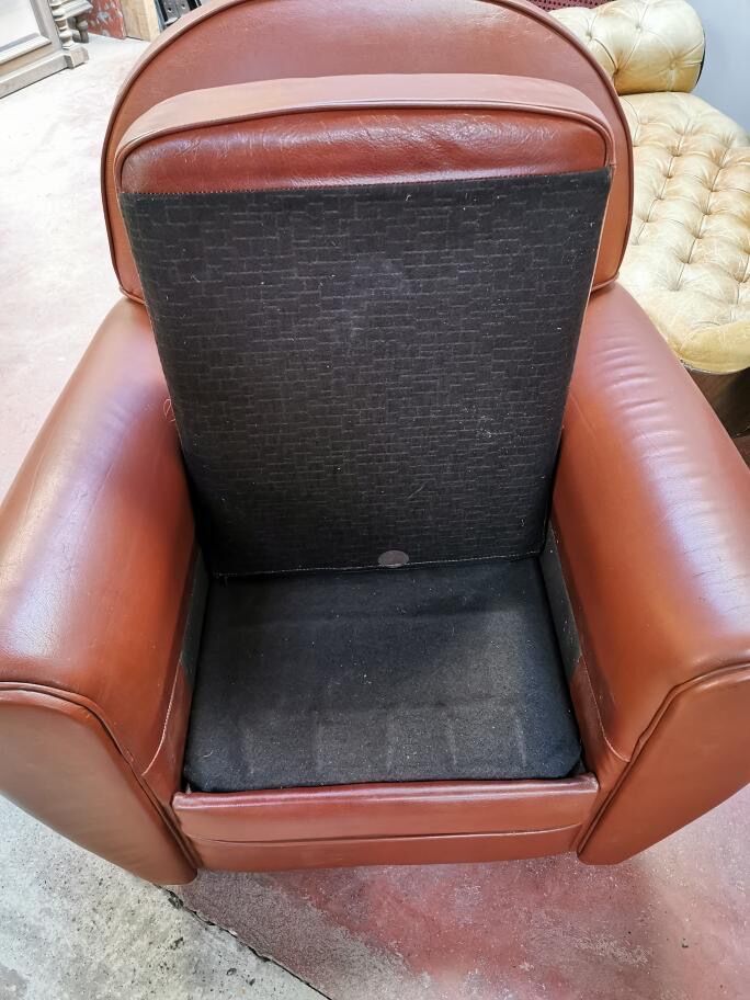 Paire de fauteuils Club cuir
