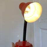 Vintage red metal lamp