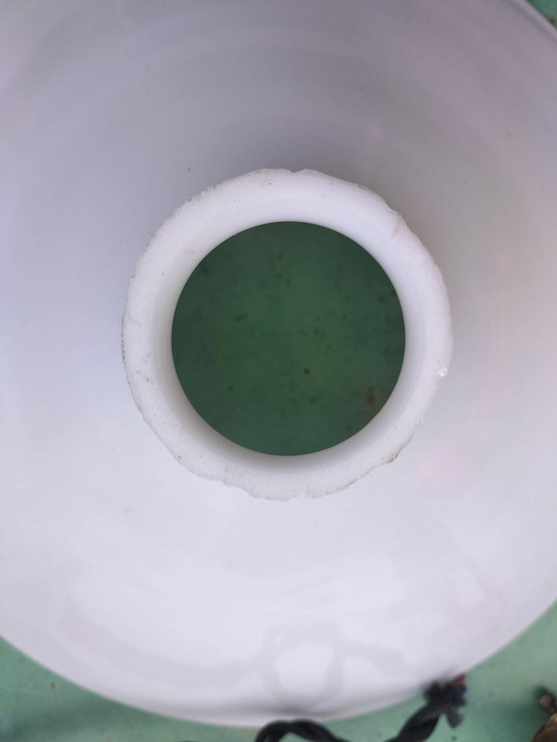 Opaline cone pendant light