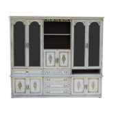 Bibliothèque rechampi blanc cassé , style Louis XVI
