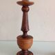 Pair of raw wood candlesticks
