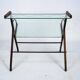 Ico Parisi Magazine Rack in Wood, Brass and Glass. Italy, 1950s
