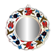 Floral ceramic mirror