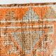 Orange & Beige Tribal Oushak Runner Rug, 88x362Cm