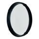 Miroir en simili-cuir noir, années 50