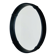 Miroir en simili-cuir noir, années 50