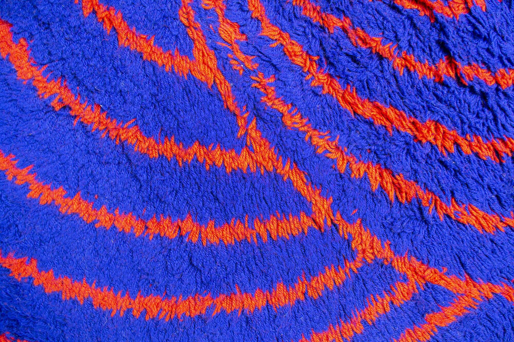 Tapis de laine psychédélique, Italie, années 1970