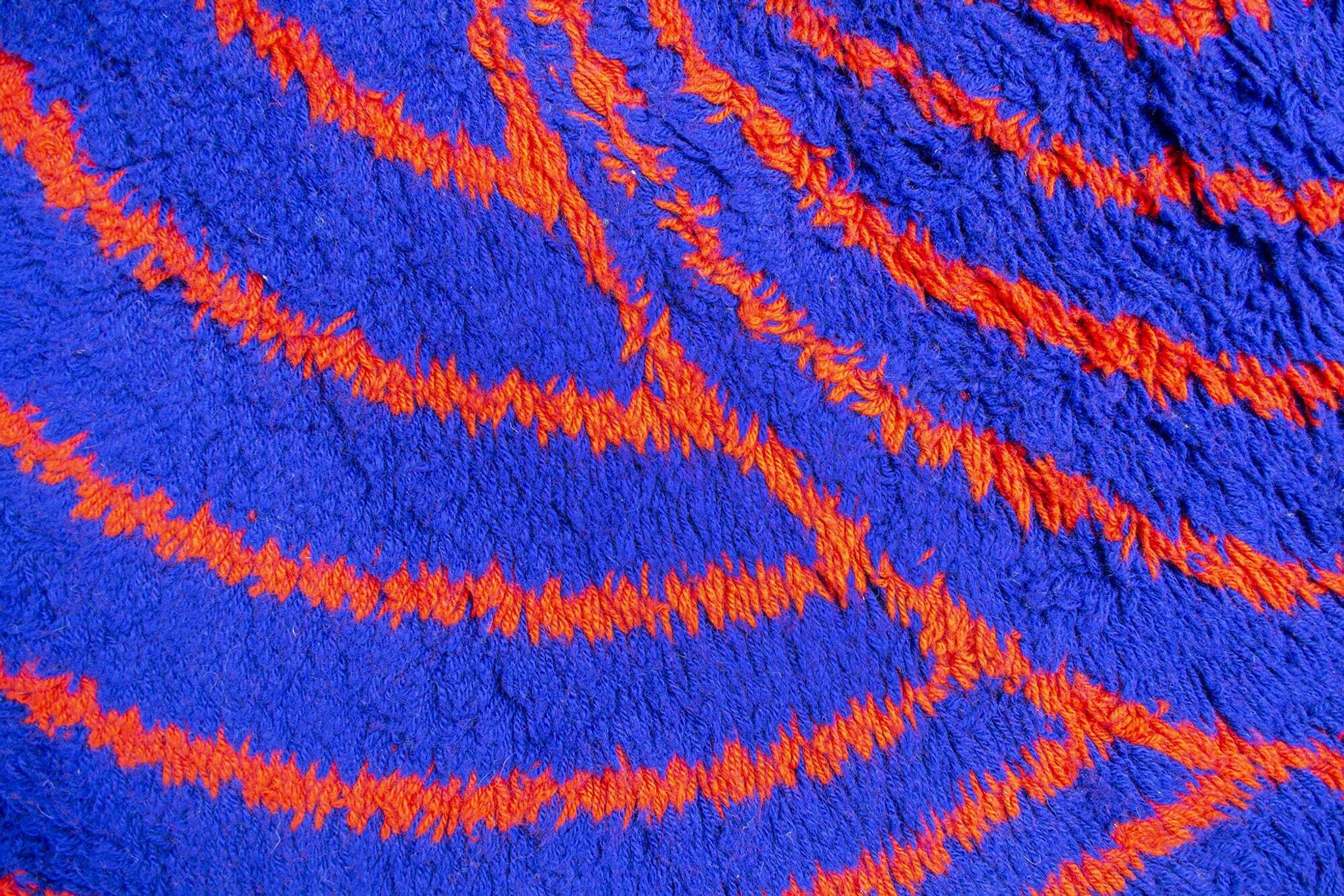 Psychedelic Wool Rug, Italy, 1970s