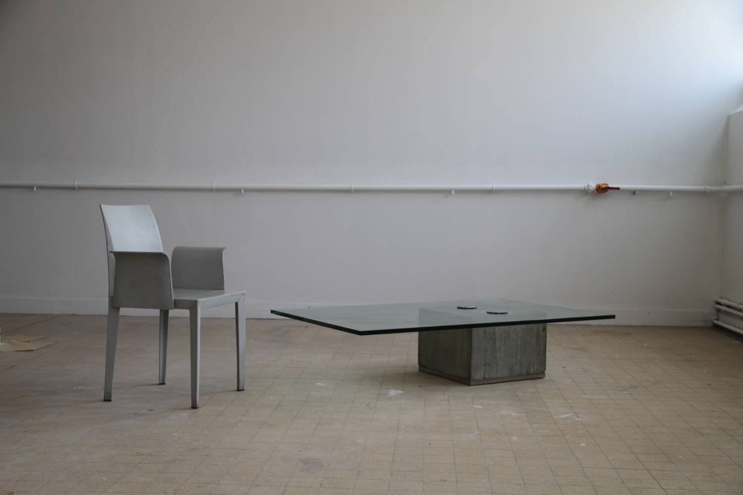 Table basse verre saporiti 1970