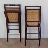 Set of 5 caned chairs
