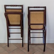 Set of 5 caned chairs