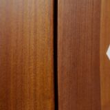 Vintage Mid-Century Danish Modern Teak Sideboard with Hand-Painted Pattern