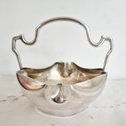 Antique silver-plated metal sugar bowl