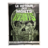 Affiche cinéma originale "Le retour des morts-vivants" Film d'horreur 120x160cm 1973