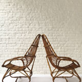 Rattan armchairs