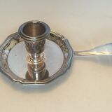 Silver metal candlestick
