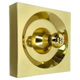 Rare Brass Pop Art Metal Wall Light by Klaus Hempel for Kaiser Leuchten, 1970s