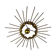 Spanish sunburst ceiling light – gilt iron rays & exposed bulb, 1960s