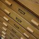 German beech industrial apothecary cabinet, mid-20th century
