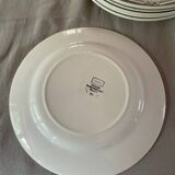 6 Digoin Sarreguemines Adele dinner plates 1940s 1950s