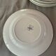 6 Digoin Sarreguemines Adele dinner plates 1940s 1950s