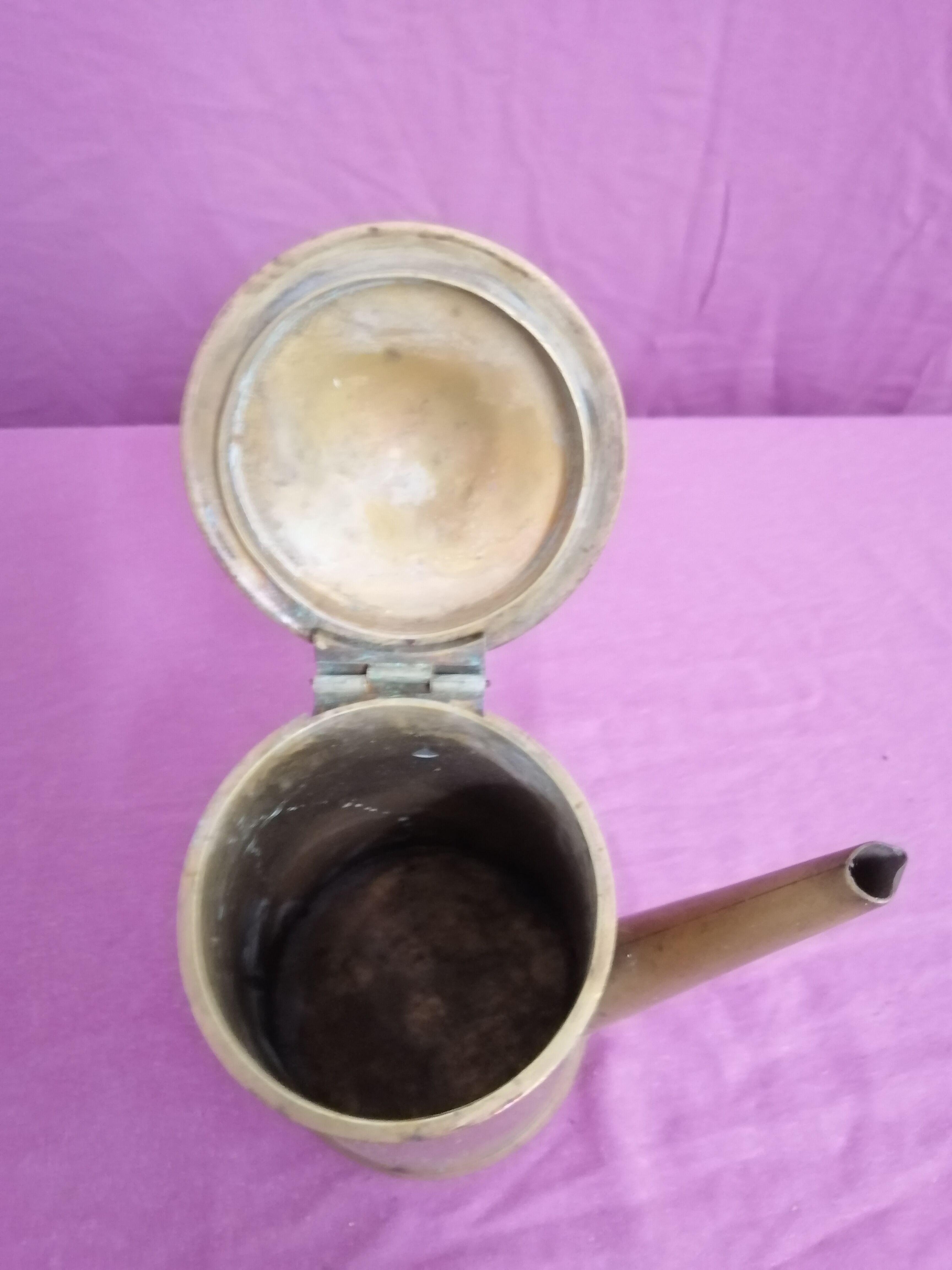 Vintage brass chocolatiere 1900