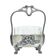 Art Nouveau sugar bowl, silver-plated brass, Poland, 1920s