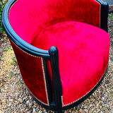 Pair of "barrel" armchairs