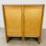 Double curtain binder cabinet