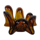 Large Murano amber glass bowl, Italy, 1960s