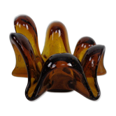 Large Murano Amber Glass Bowl, Italy, 1960s