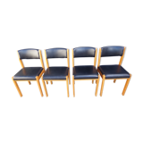 4 chairs baumann imitation black leather