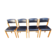 4 chaises baumann simili cuir noir