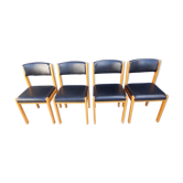 4 chairs baumann imitation black leather