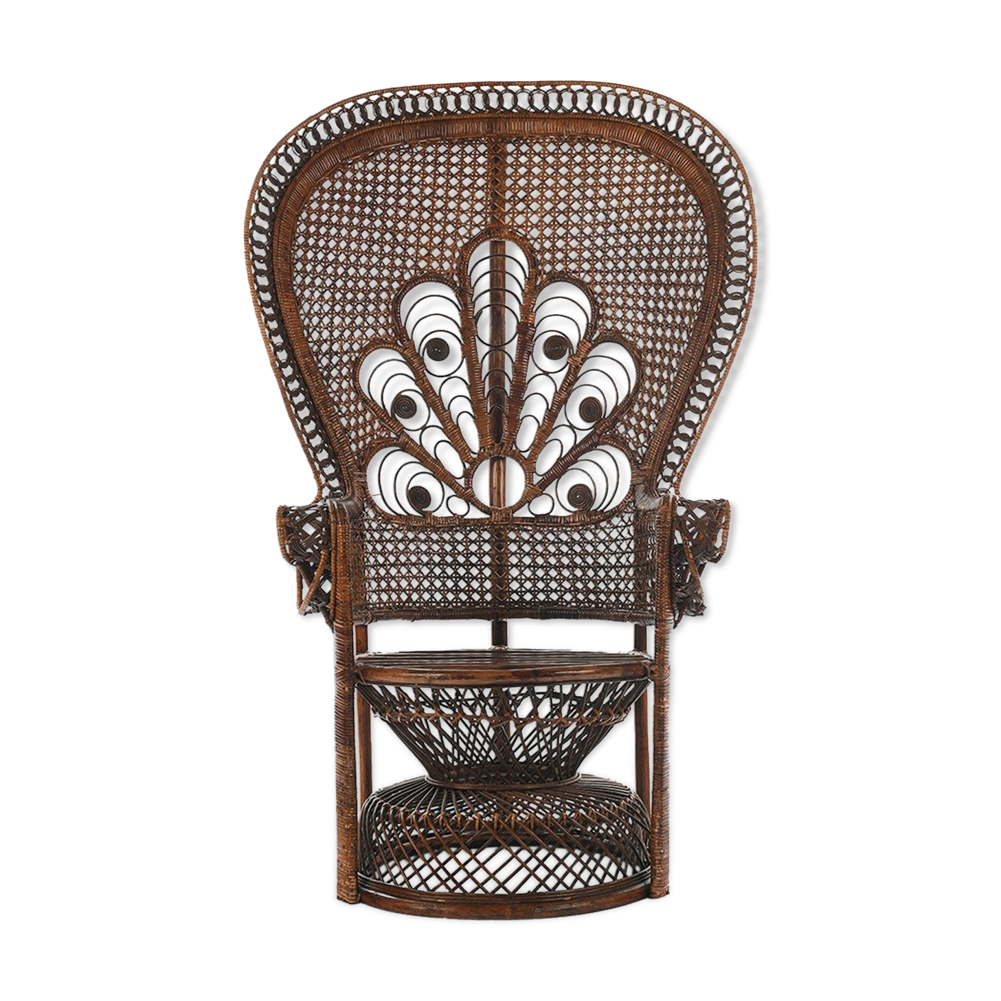 Peacock "emmanuelle" wicker armchair