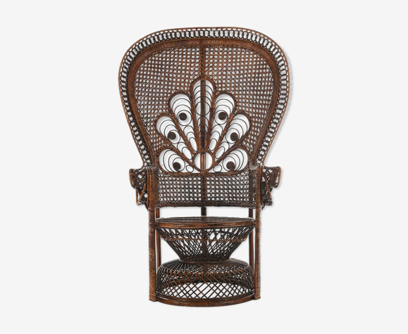 Peacock "emmanuelle" wicker armchair