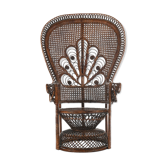 Peacock "emmanuelle" wicker armchair