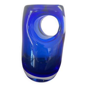 Vase bleu de murano